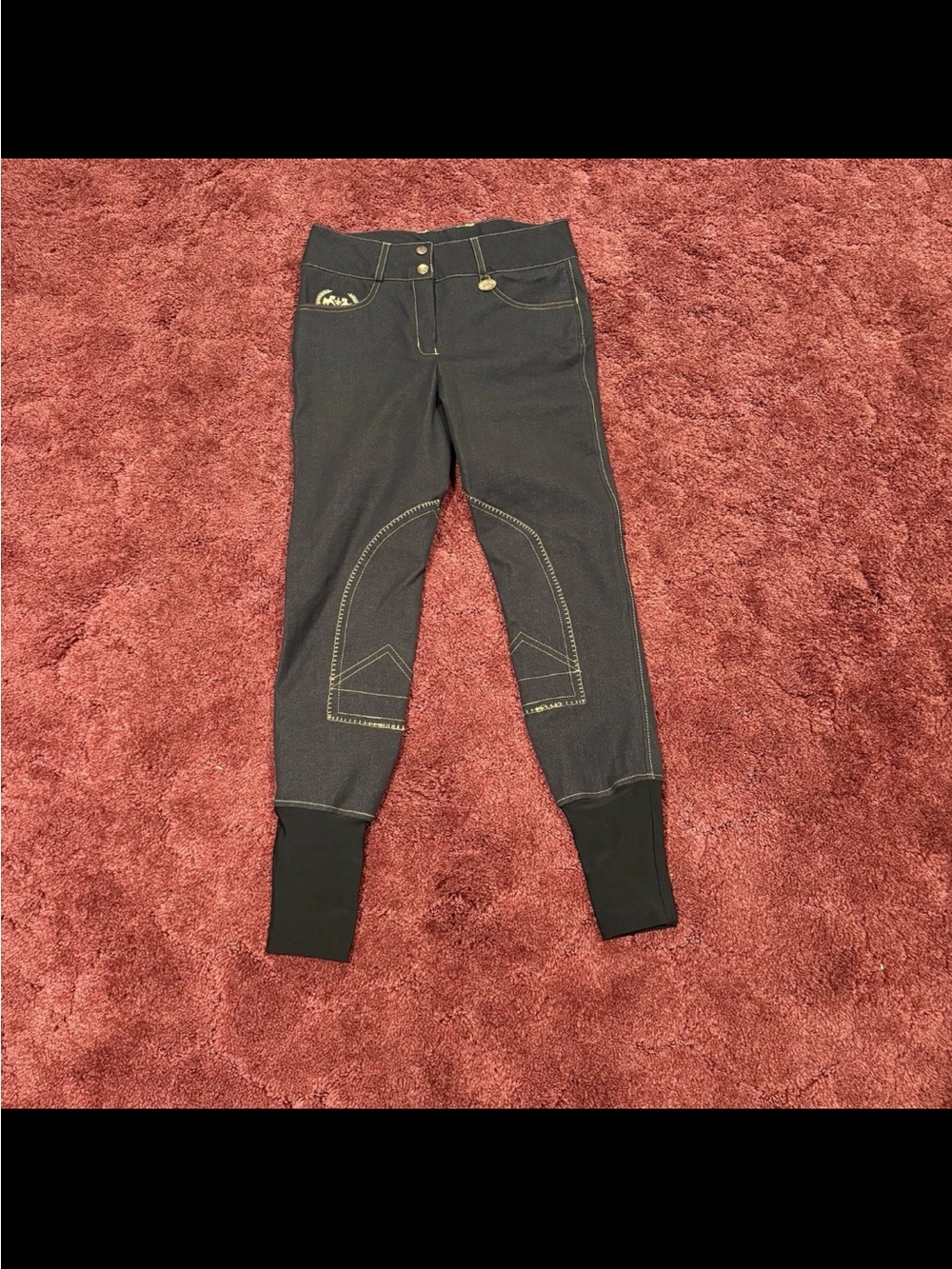 Women’s Dark BlueAnkle Riding Jeans - Stretch Cropped Jodhpurs